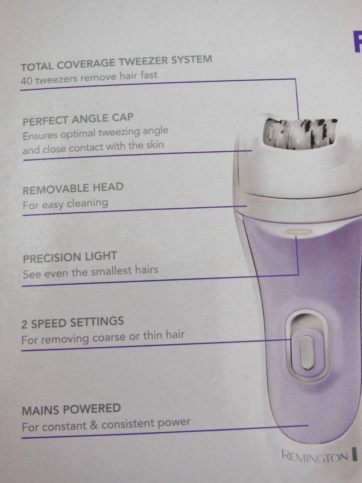 Product Review Remington Smooth & Silky Face & Body Epilator The