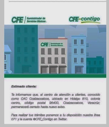 COATZACOALCOS: LA CFE CIERRA POR AMENAZAS A FUNCIONARIOS Y EMPLEADOS CFE%2BCIERRA