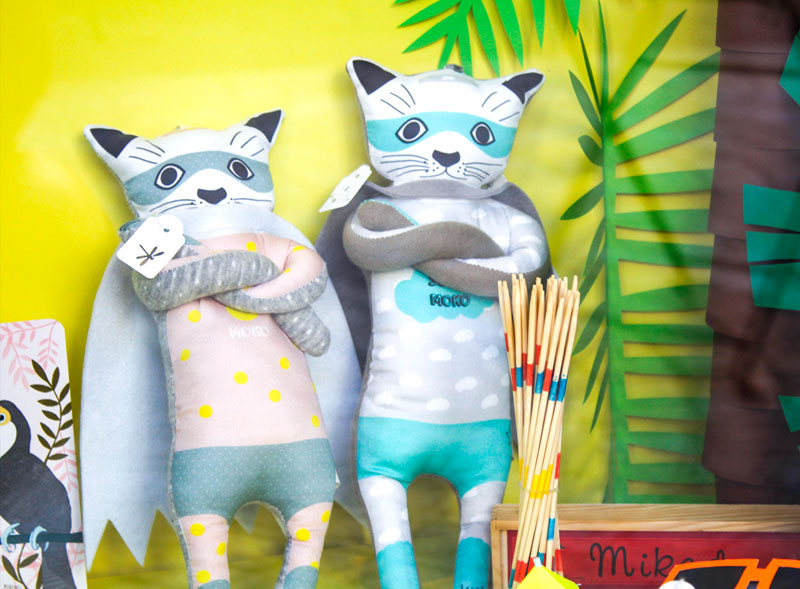 lilimoko and paper cut window display by Camille Epplin