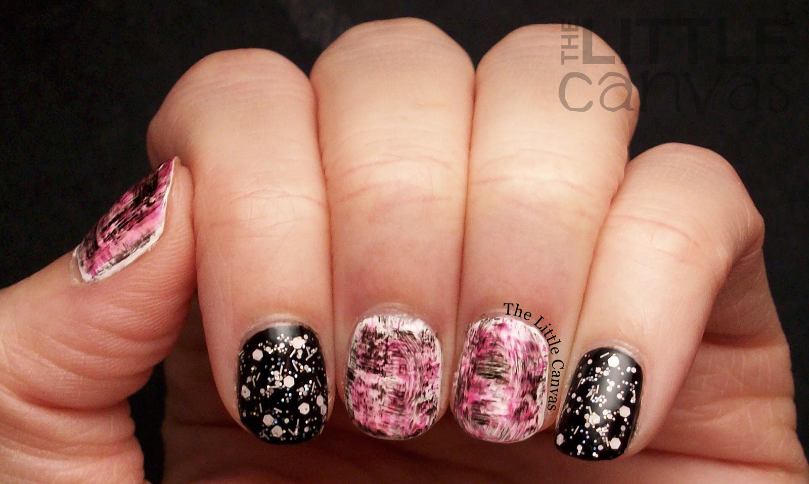 Pink Dry Brush Mani With Hard Candy Fairy Ball - The Little Canvas