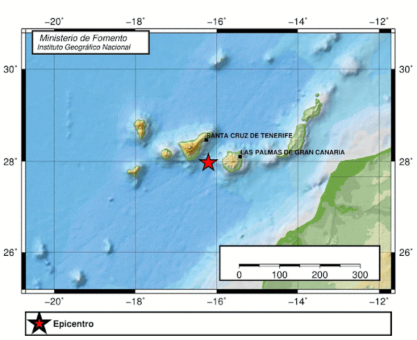 Terremoto entre Tenerife y Gran Canaria 14 junio Terremoto entre Tenerife y Gran Canaria 14 junio