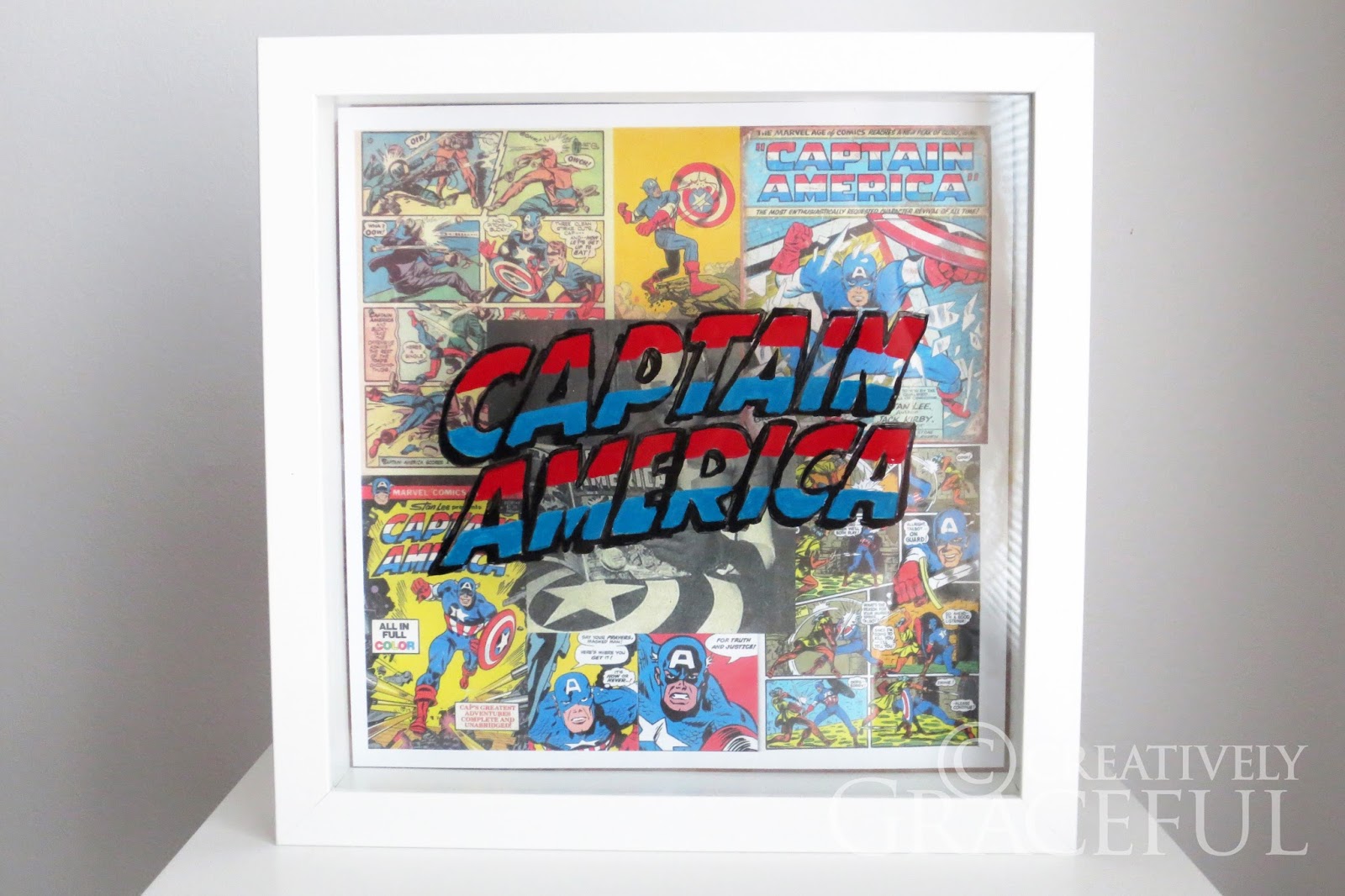 Creatively Graceful Captain America Shadow Box