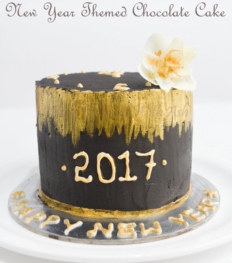 New Year Themed Cake Recipe | How To Make Themed Cake New Year Themed Cake Recipe | How To Make Themed Cake