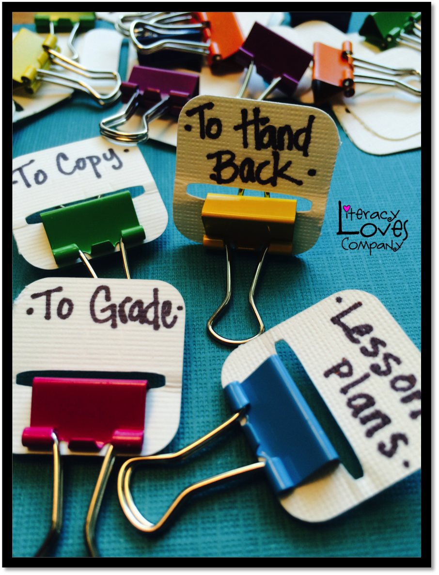 Save money with this classroom DIY tip:  Make your own binder clips!  An easy and cheap way to stay organized!