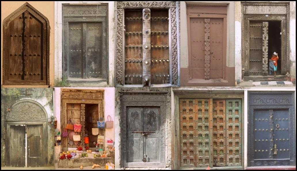zanzibar, arabische deuren, indische deuren