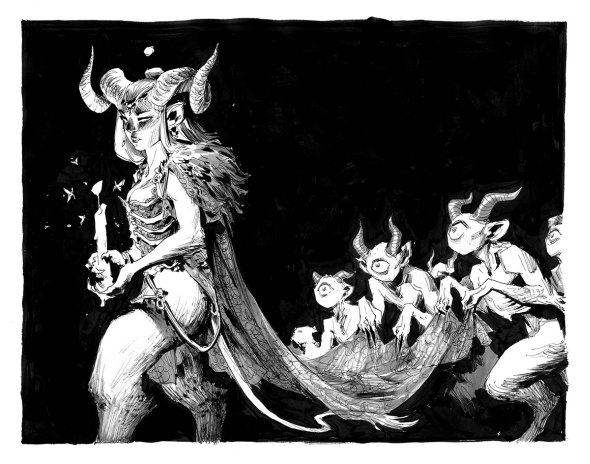 As ilustrações em forma de sketches de fantasia em preto e branco de Andrew Mar Andrew Mar artstation arte ilustrações fantasia sketches preto e branco