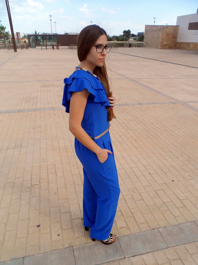 BLUE LONG JUMPSUIT