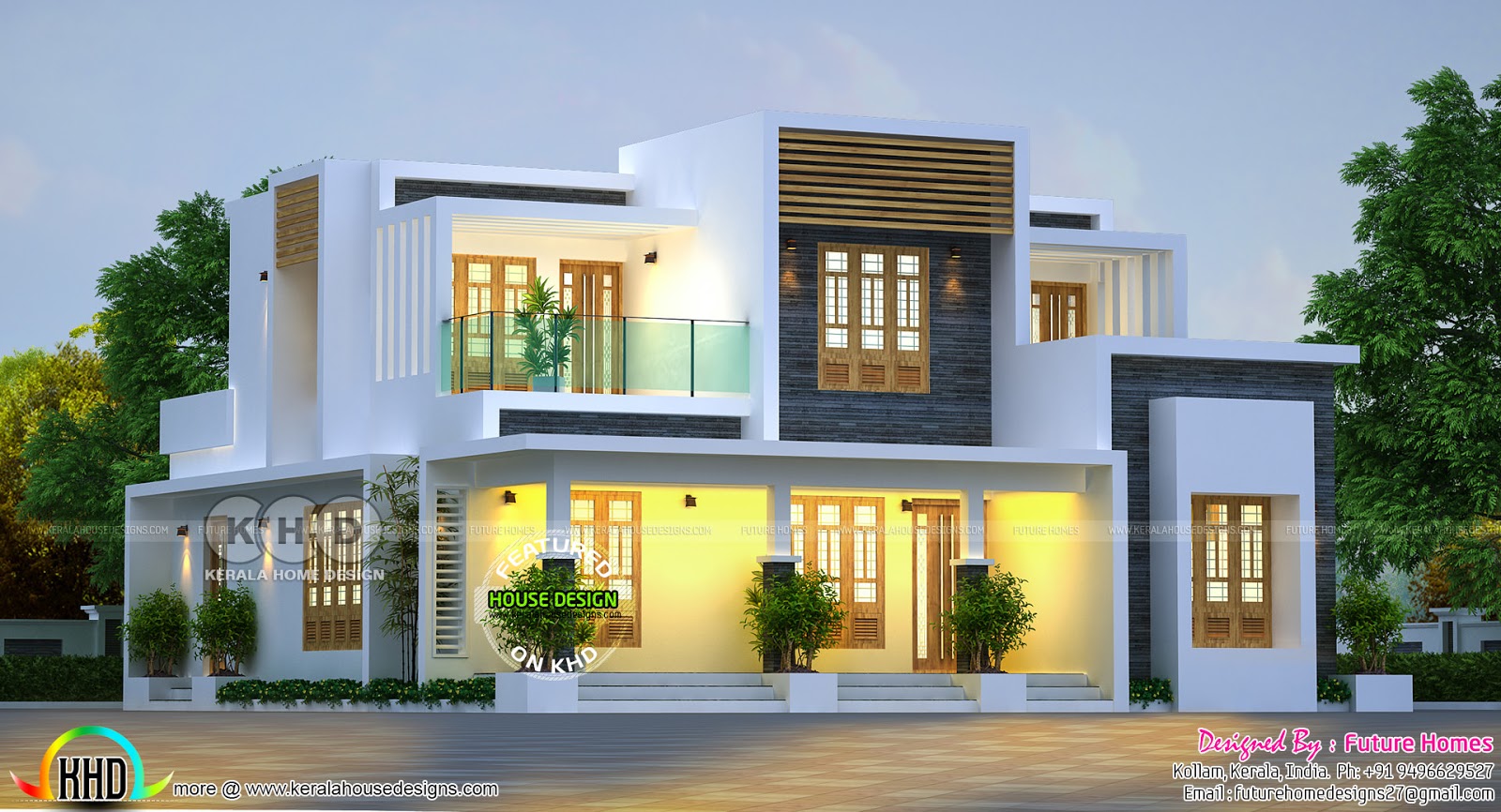 204 sq M contemporary home Kerala home design and floor 