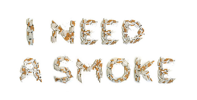 i need a smoke spelled out in cigarettes