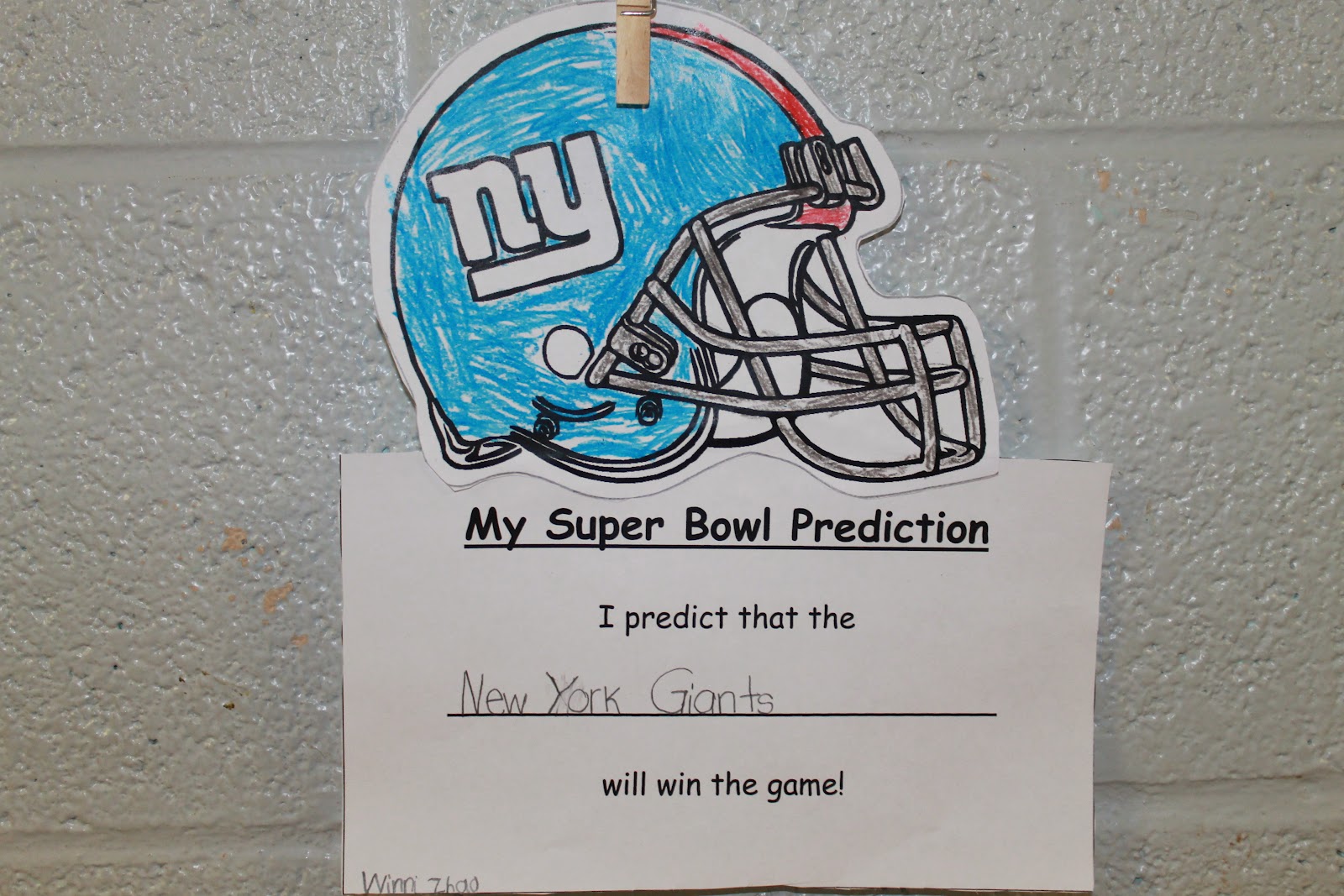 Ms. Batte's Kinderland Super Bowl Predictions and Octopus Hot Dogs for