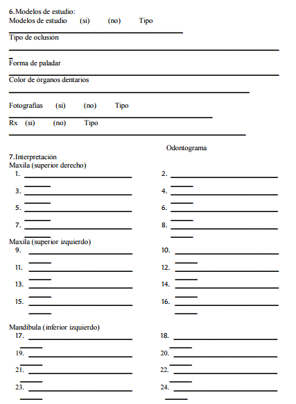 Ficha Odontograma Pdf