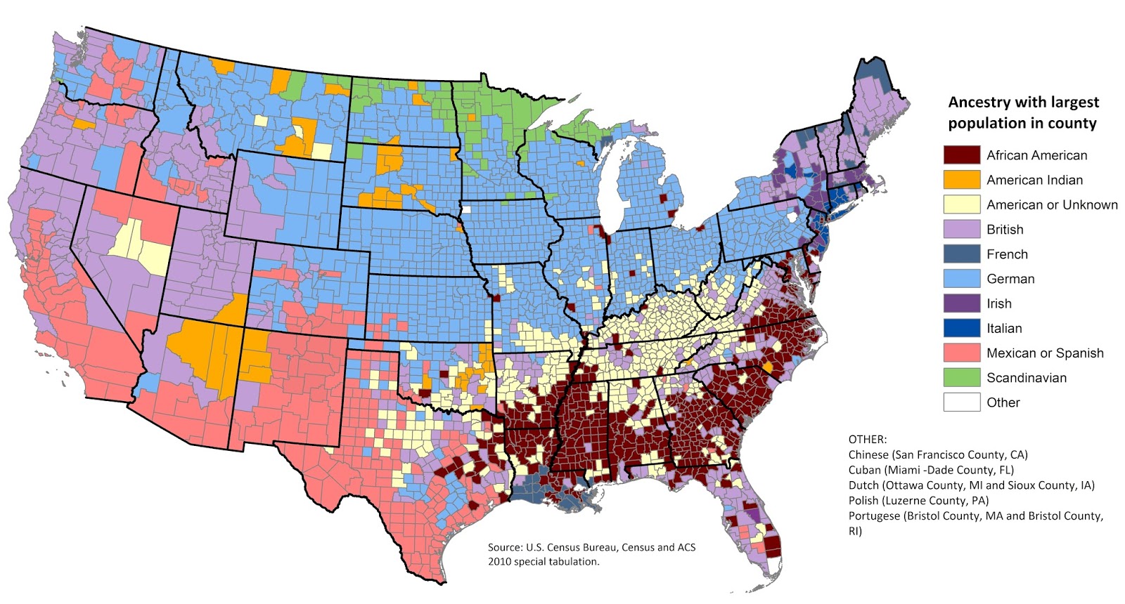 Dominatn Self Identified Ethnic Origins Of Ancestors In The Us