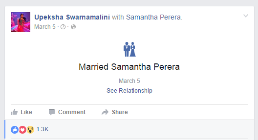 upeksha swarnamali's second wedding