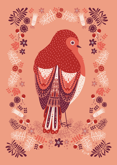 print pattern 2012 poppy red christmas cards proceeds to charity