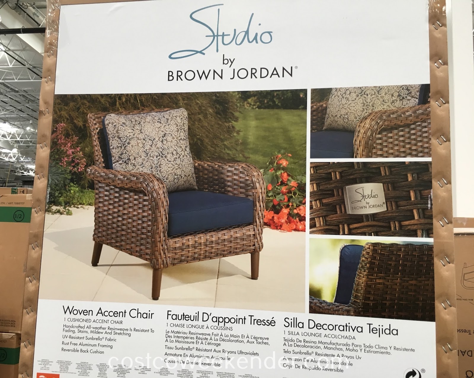 Brown Jordan Woven Accent Chair Costco Weekender
