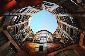 Casa Mila aka La Pedrera - Inner Courtyard, Barcelona, Spain