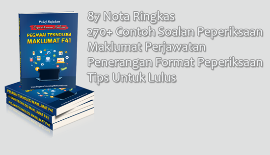 Nota Ringkas Exam Online Pegawai Teknologi Maklumat F41 Nota Ringkas Exam Online Pegawai Teknologi Maklumat F41