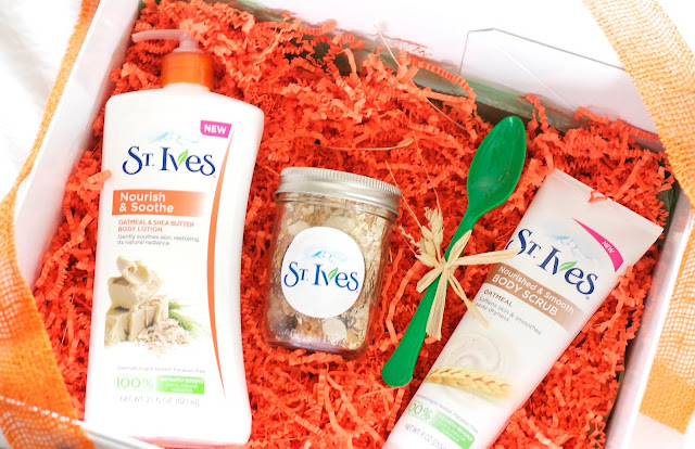 St.Ives body lotion and scrub from their new oatmeal line