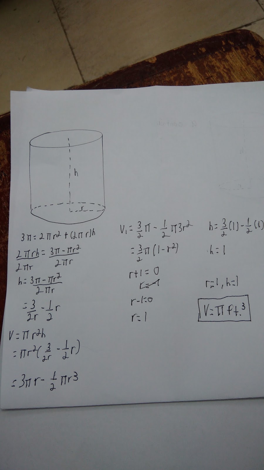 STEM 2E Basic Calculus A container in a shape of a right circular