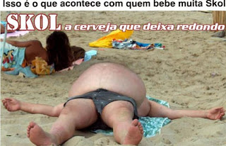 Resultado de imagem para a cerveja que desce redondo charges