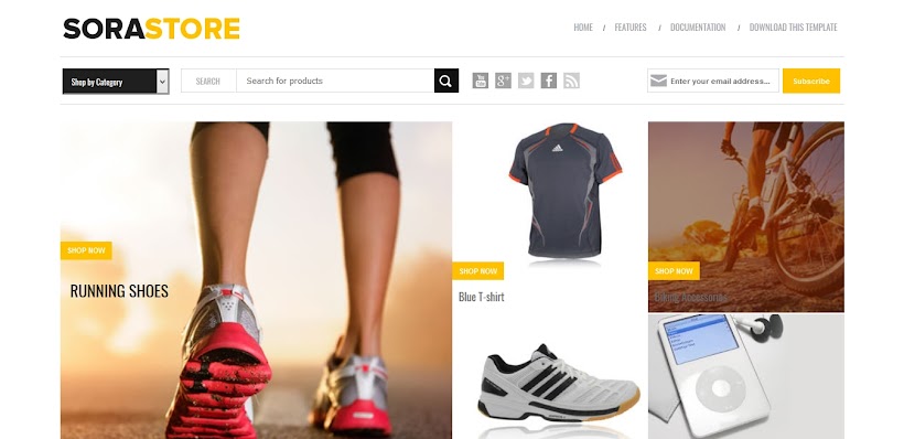 Sora Store Free Blogger Template