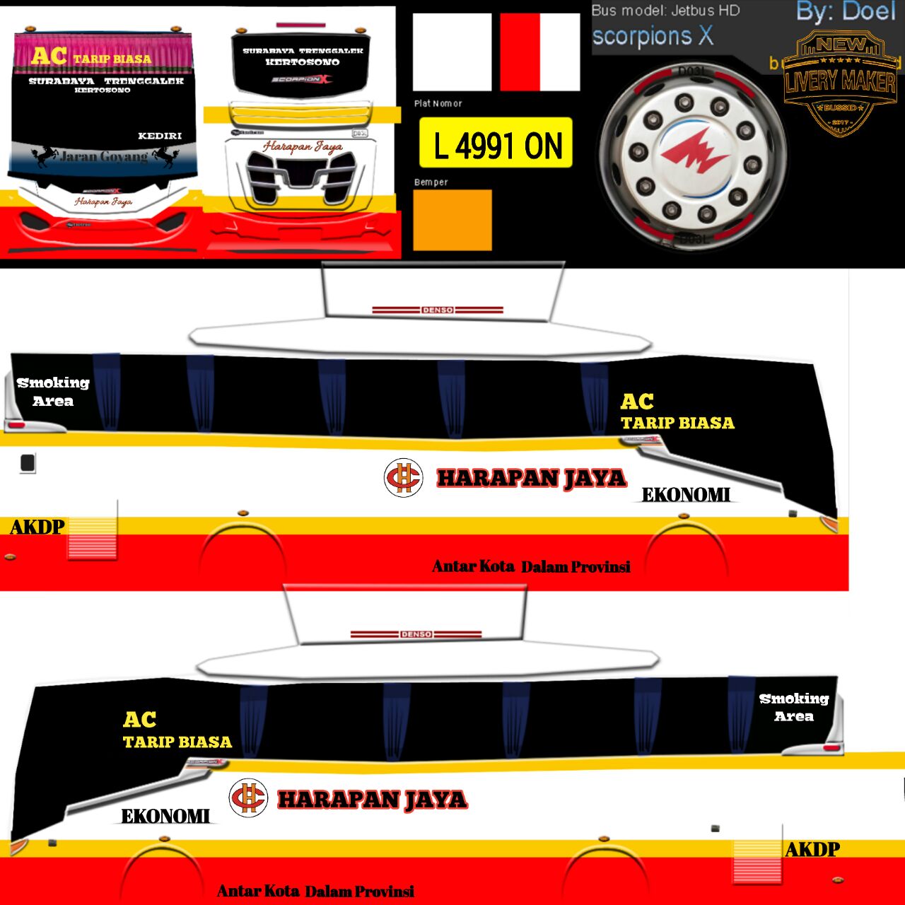 Kumpulan Livery Bus Simulator Indonesia V6 DISINIADA