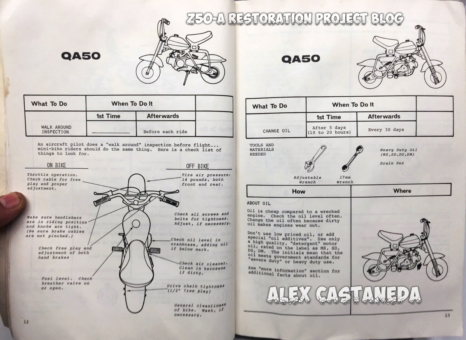 The manual is self-teaching, and covers the jobs one step at the time, with  pictures (drawings/schematics) to keep things simple.