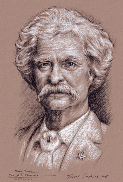 Mark Twain. Samuel Clemens. Freemason, Author and Humorist. by Travis Simpkins
