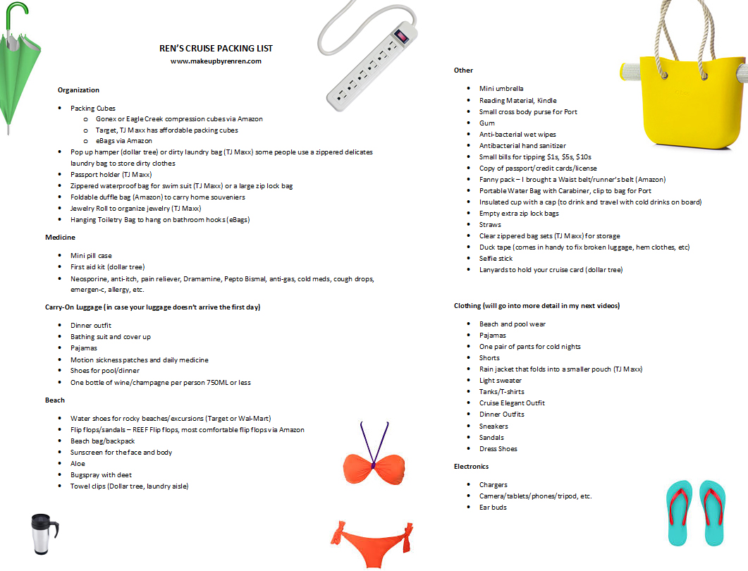 cruise packing list