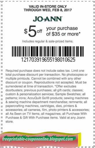 Joann printable coupons 2018 Like to get a printable coupon for a specific store? We’ve collected coupons for stores ranging from grocery to retail and post them daily. Use the category links to find the latest coupons .