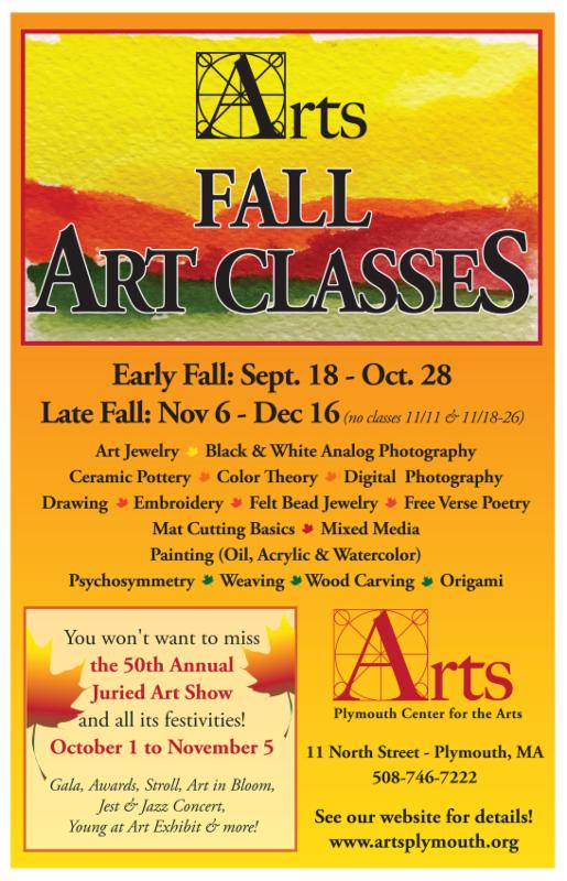 Around the Mayflower Fall Art Classes Register Now!