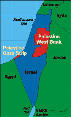 Карта израиля и сектора газа палестины на русском