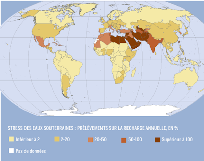 Stress eaux souterraines dans le Monde