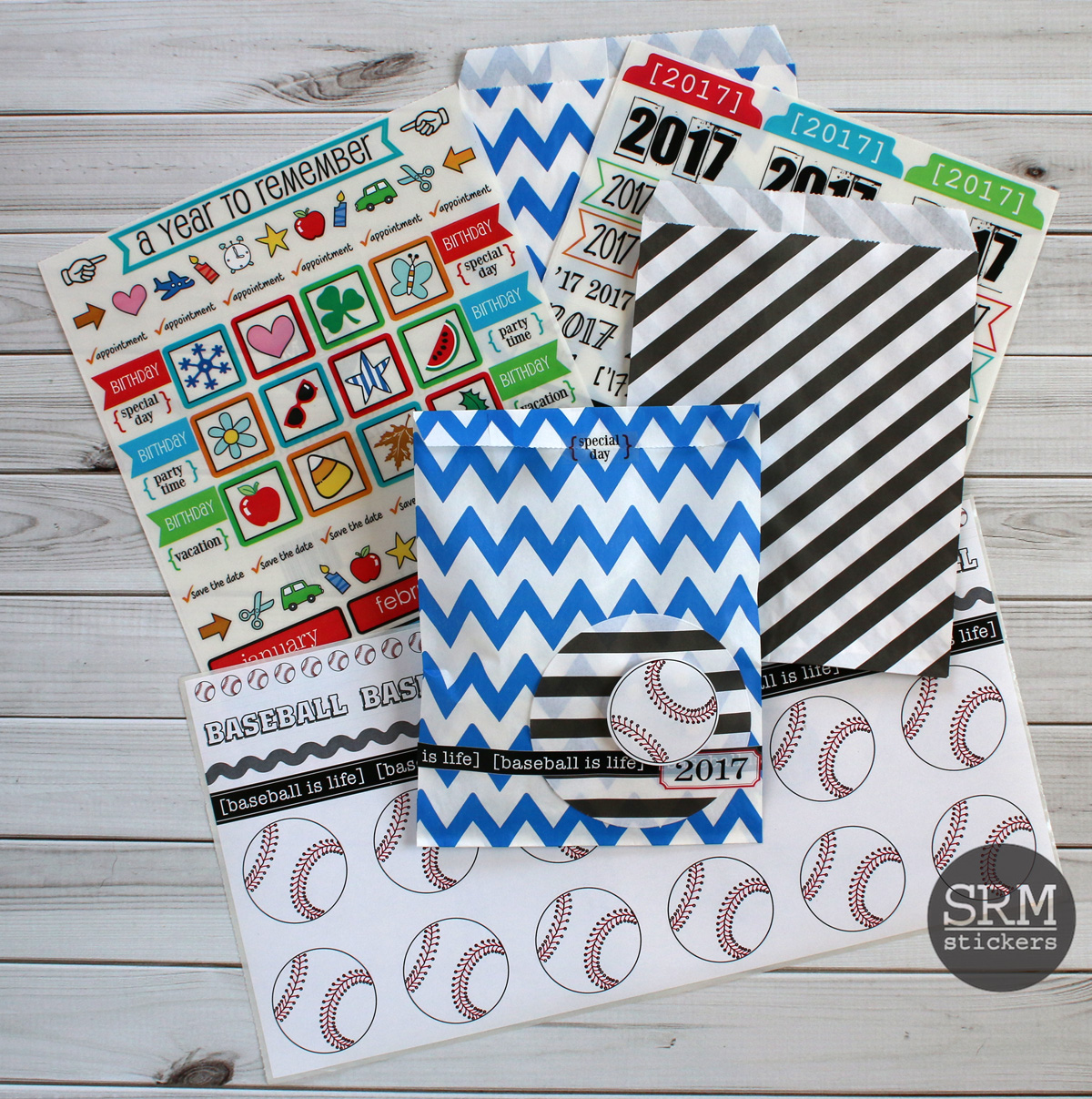 SRM Stickers Goodie Bags for 3 Spring Occasions by Samantha