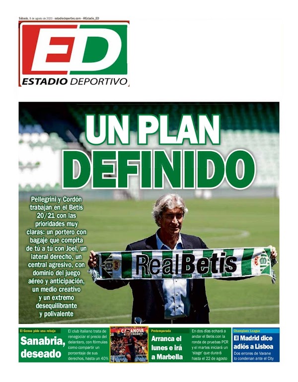 Betis, Estadio Deportivo: "Un plan definido"