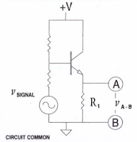 Emitter voltage in simplified schematic