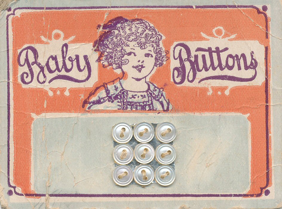 Vintage Buttons On Cards 102