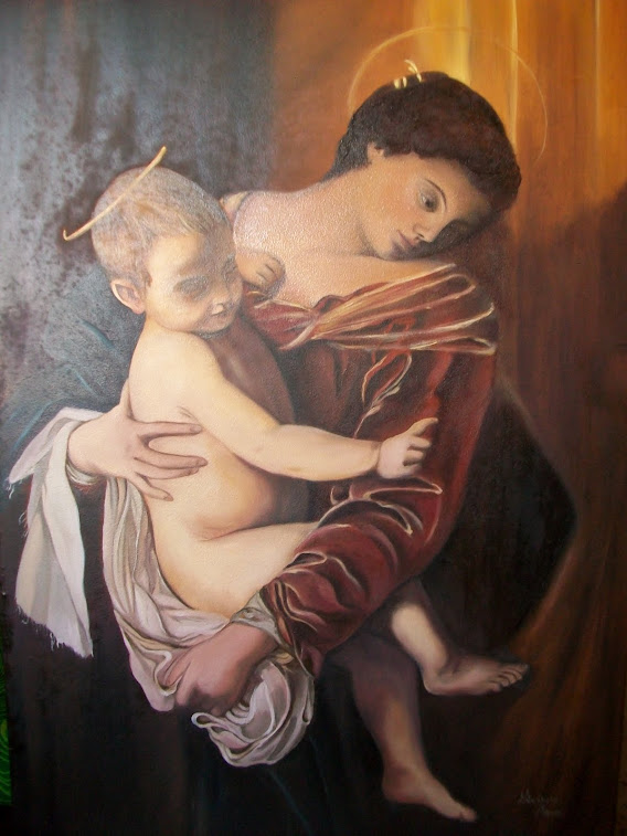 Falsi d'autore: copia Caravaggio - madonna di loreto, madonna dei pellegrini