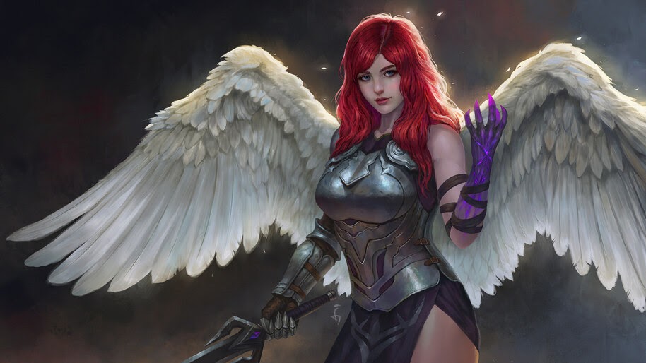 Angel, Warrior, Wings, Fantasy, 4K, #6.750
