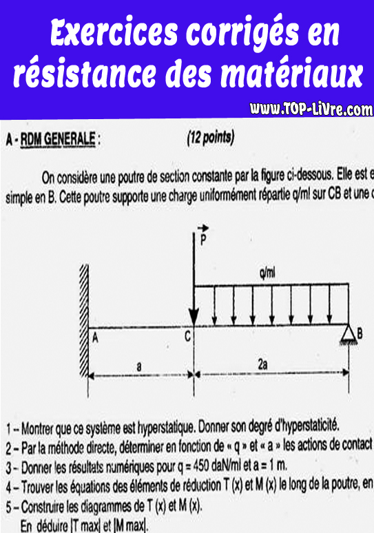 exercices corrigés en résistance des matériaux Top