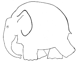 KLASSENKUNST: Vorlage Elefant