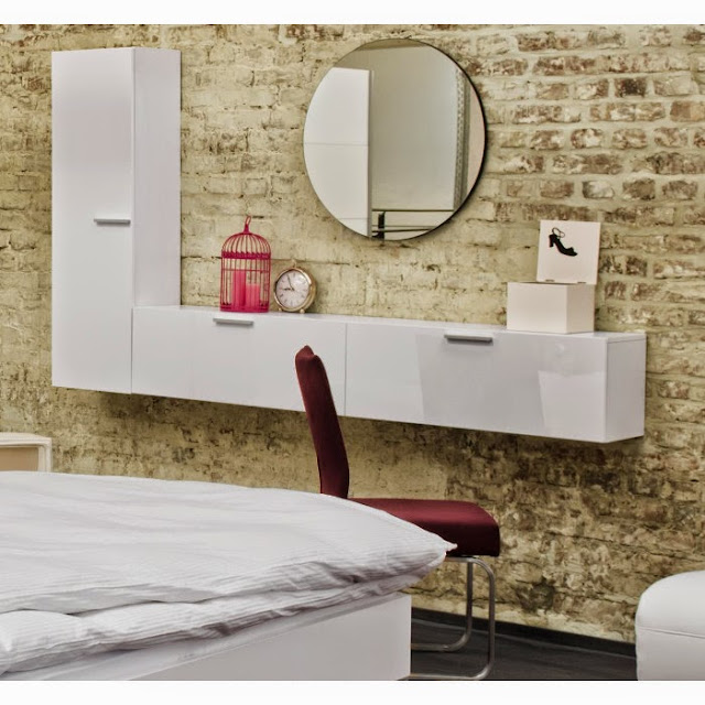 wall mounted contemporary dressing table designs ideas