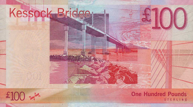 Bank of Scotland 100 Pounds Sterling banknote 2007 Kessock Bridge - Bridges of Scotland