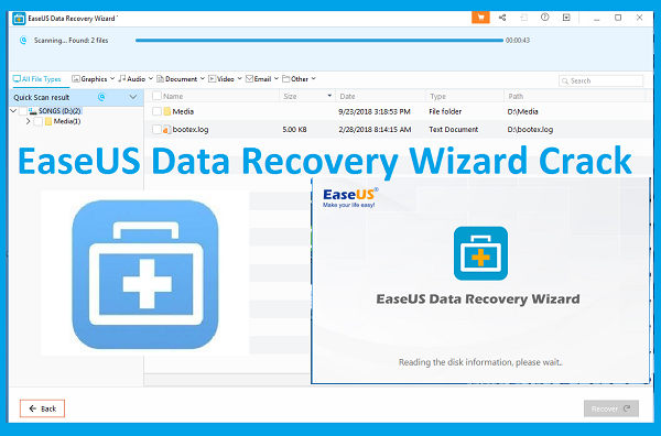 EaseUS Data Recovery Wizard 12.6 Crack With License Code Free Here