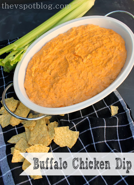 Spicy Buffalo Chicken Dip. The best appetizer recipe ever. - The V Spot
