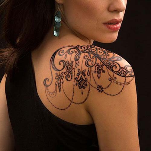 dantel dövmeleri omuz shoulder lace tattoos dantel dövmeleri omuz shoulder lace tattoos