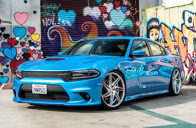 2015 Dodge Charger Scat Pack with 22 inch BD-1’s in Silver - Blaque Diamond Wheels