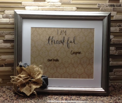 Crafty Texas Girls: Craft It: "I Am Thankful" Frame
