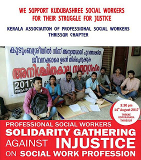 Social Workers organised solidarity gatherings