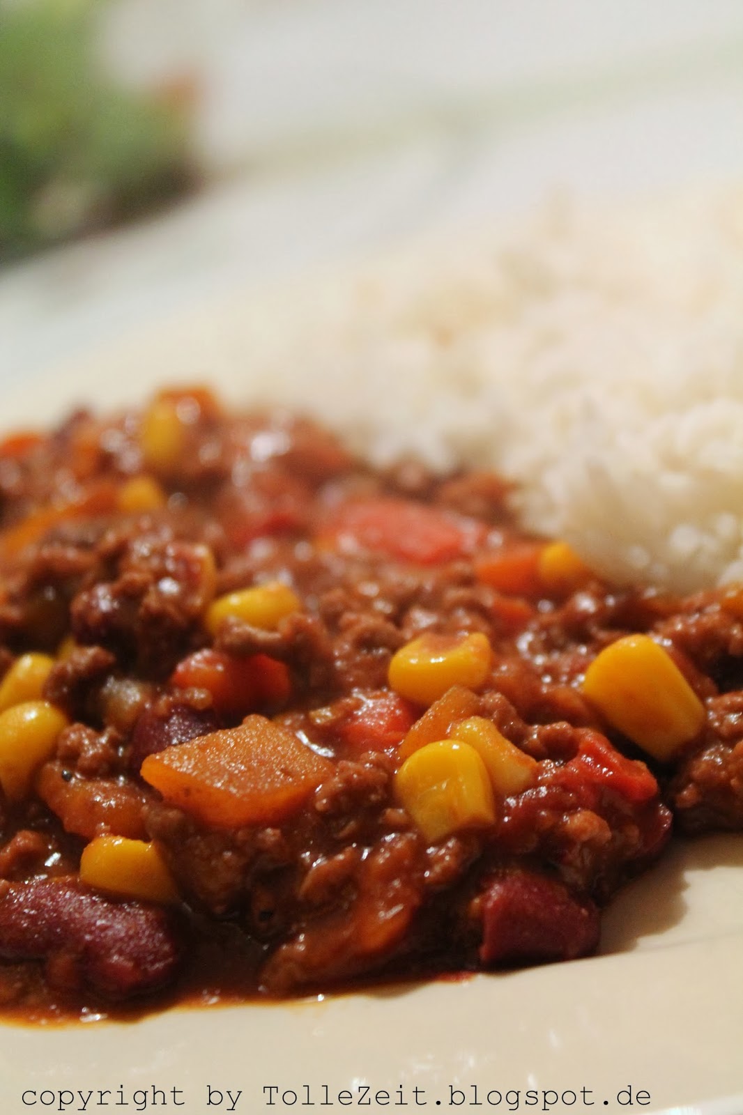 Tolle Zeit: Chili con Carne mit Reis
